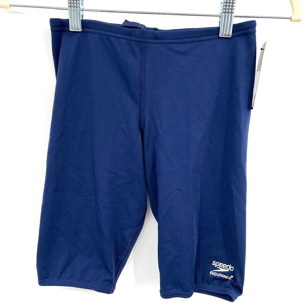 NEW Speedo endurance + team navy blue swim shorts trunks 28
